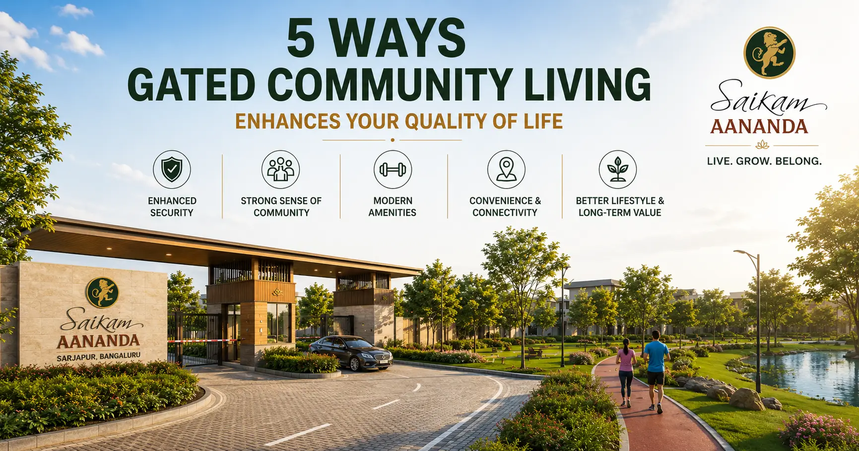 Gated community living at Saikam Aanand